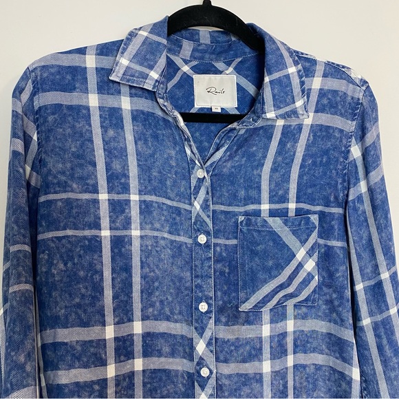 Rails Hunter Pacific Blue Plaid Button Down - Picture 3 of 10